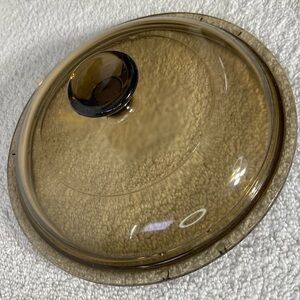 Vintage PYREX Corningware Vision Amber Brown Glass V-1-C Replacement Lid